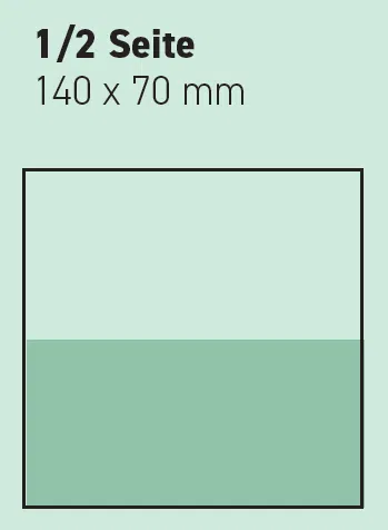 1 / 2 Seite (€ 380,-)