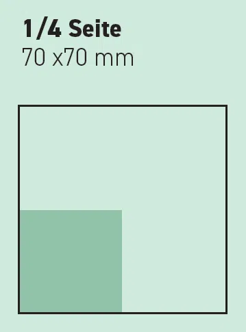 1 / 4 Seite (€ 290,-)